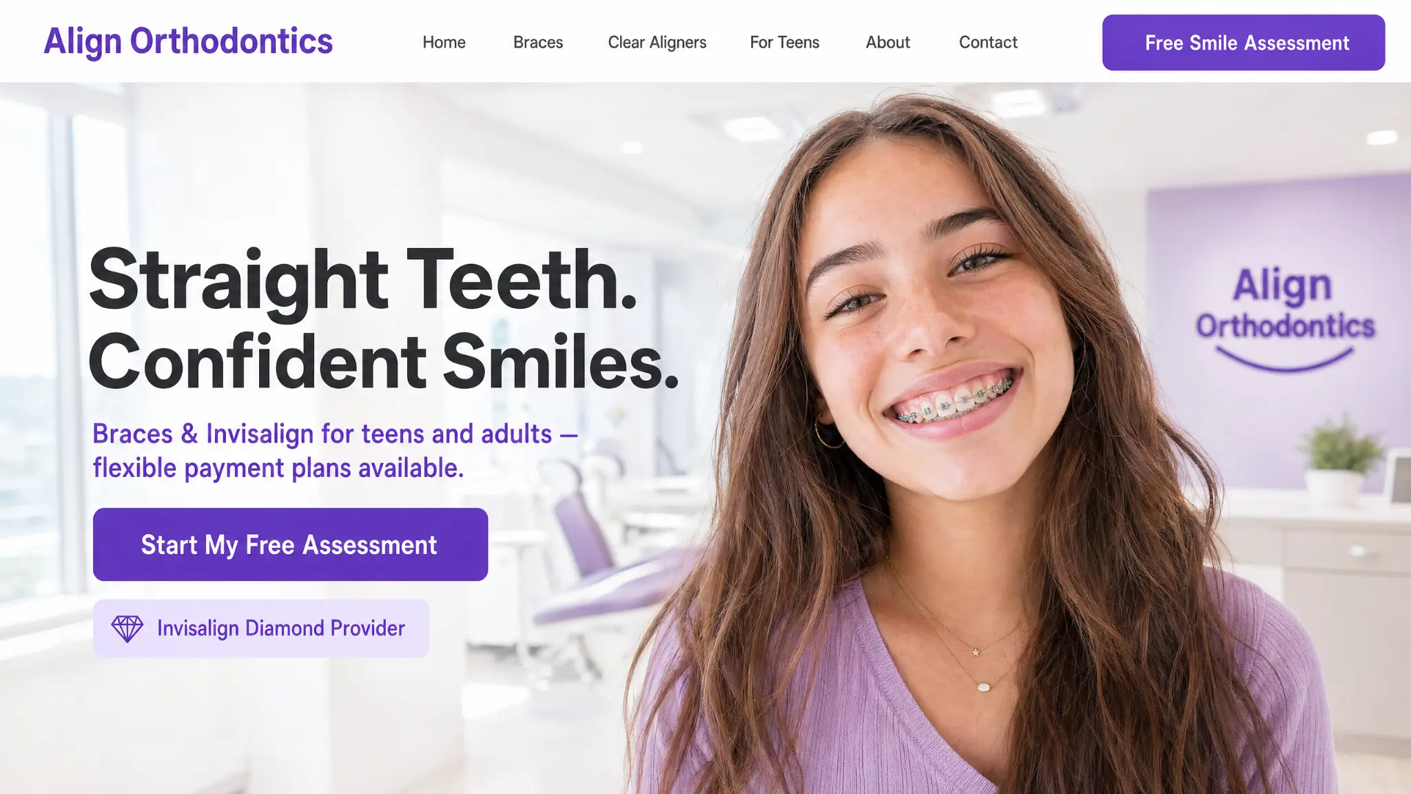 Align Orthodontics website