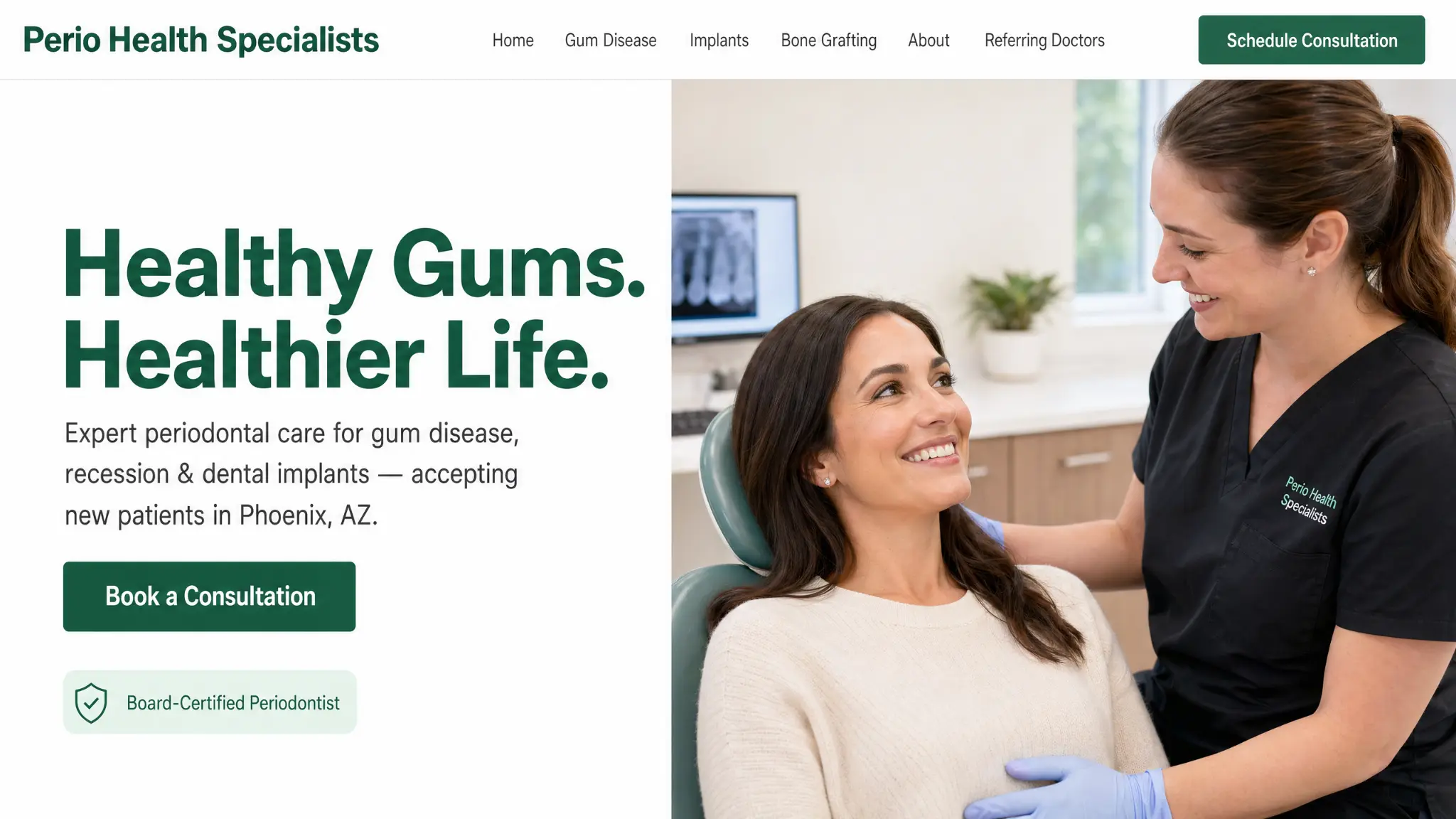 Perio Health Specialists website