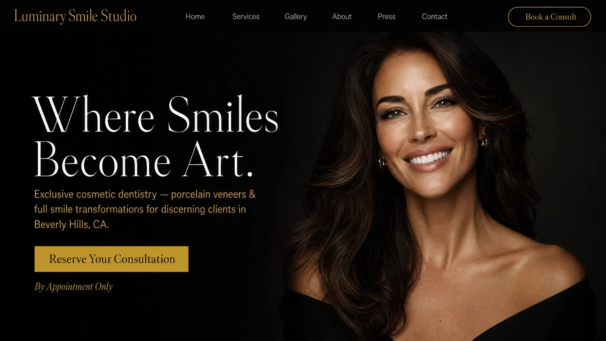 Luminary Smile Studio website