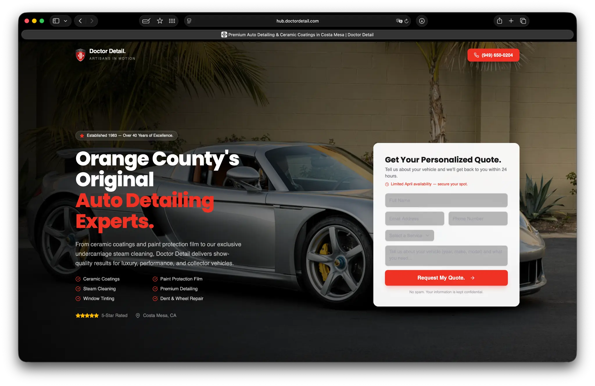 Doctor Detail website
