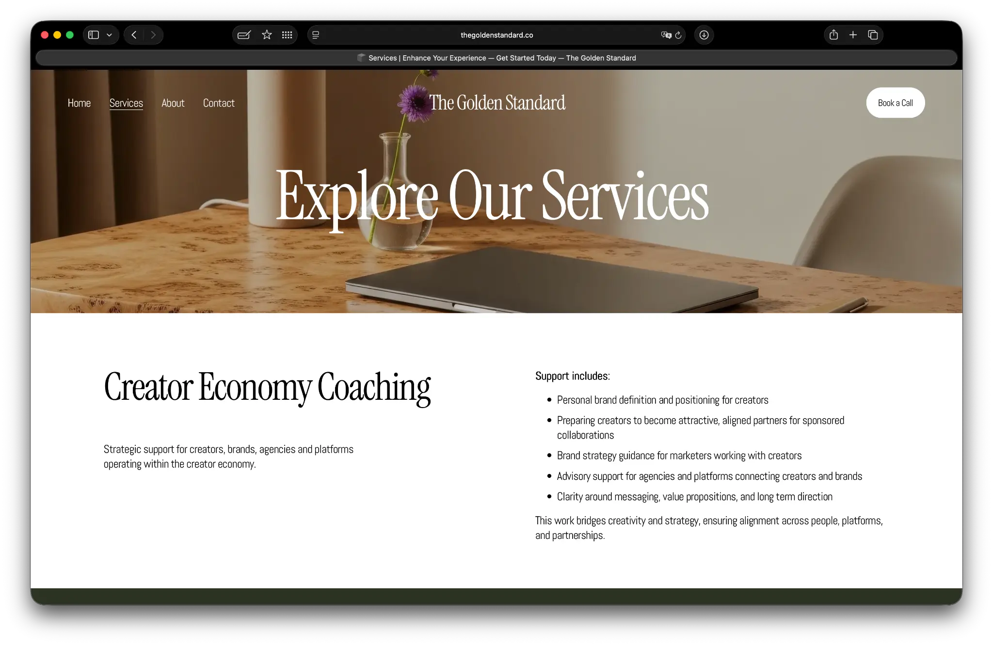 The Golden Standard website